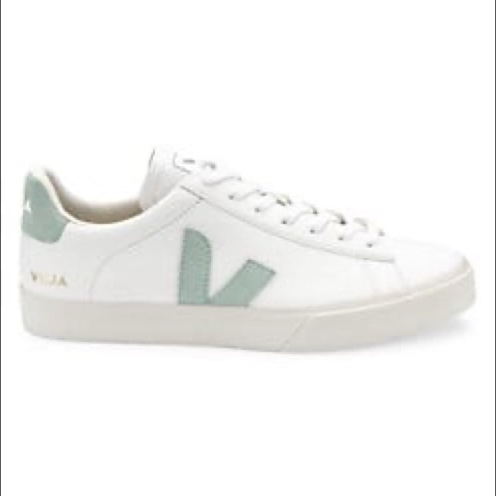 Veja Women’s Campo leather trim low top sneaker size 37